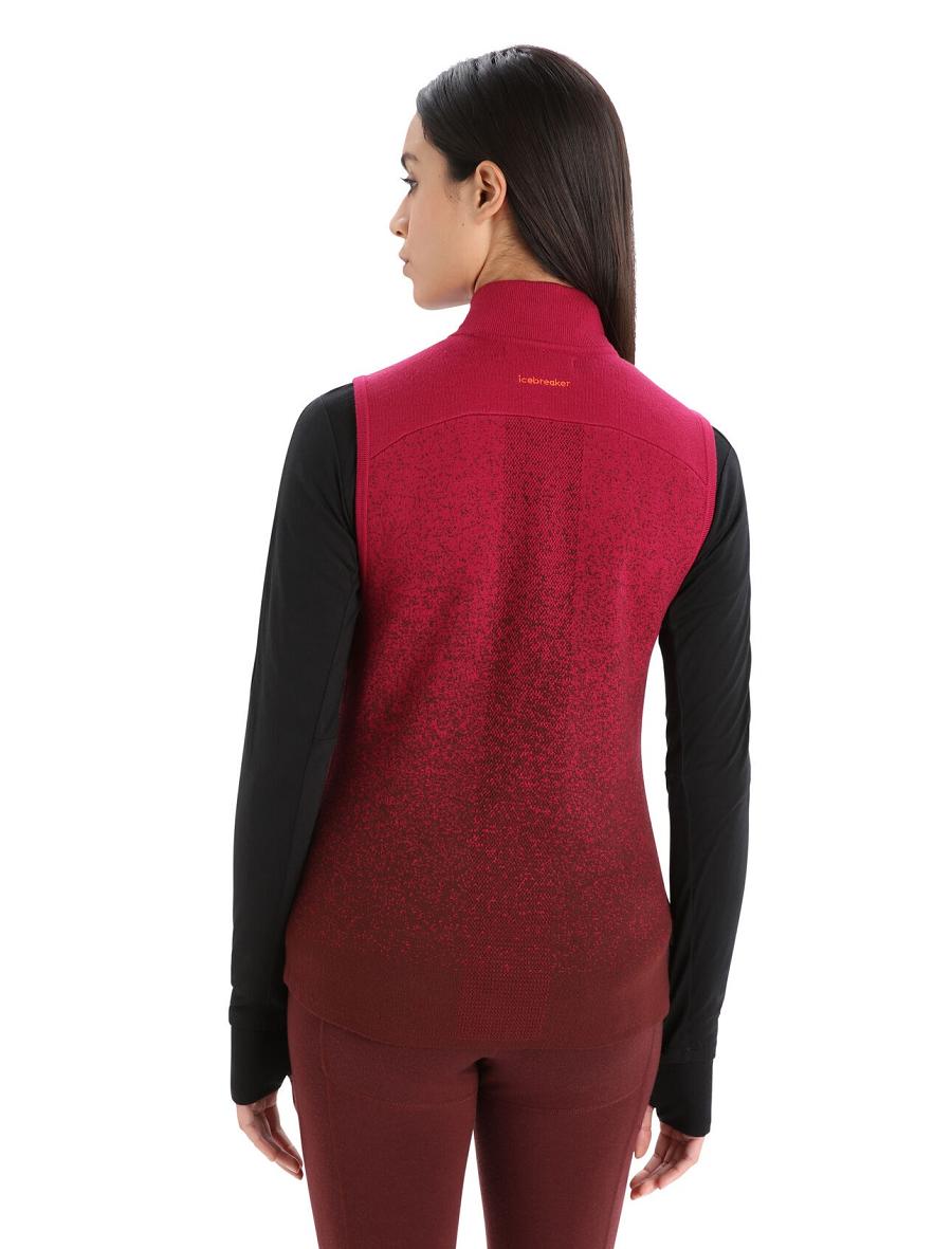 Icebreaker ZoneKnit™ Merino Insulated Vest Into the Deep Naisten Takki Pinkki | FI 1657VRWD